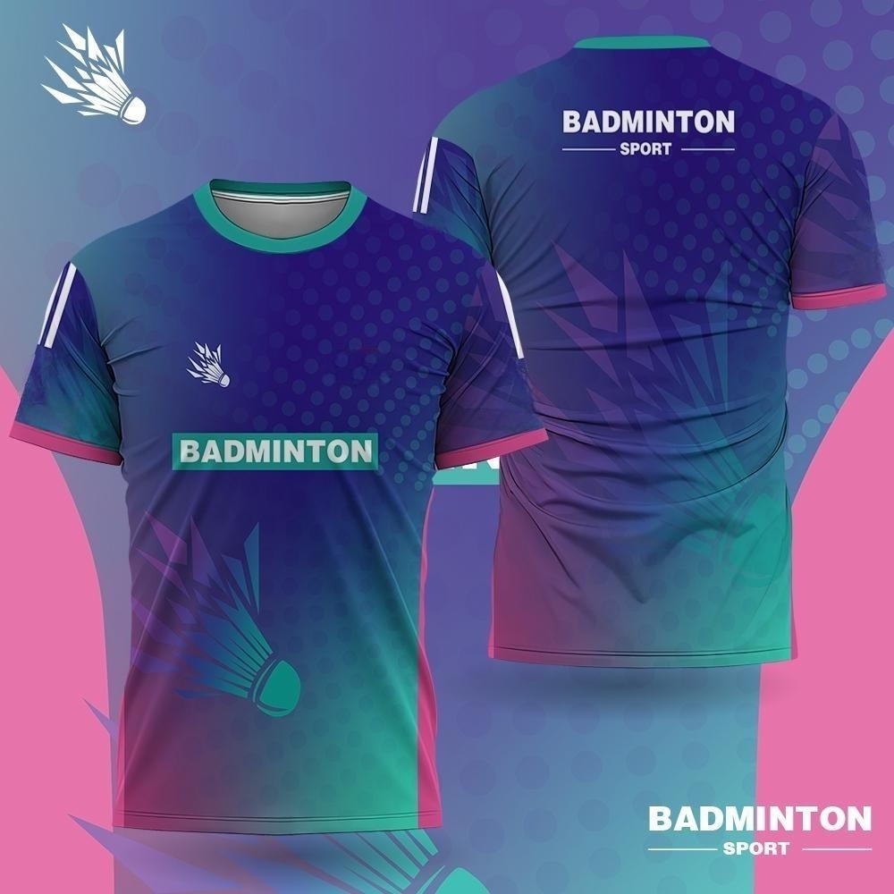 Badminton Wallpaper - Men's Badminton Clothing Gradient 3D Print