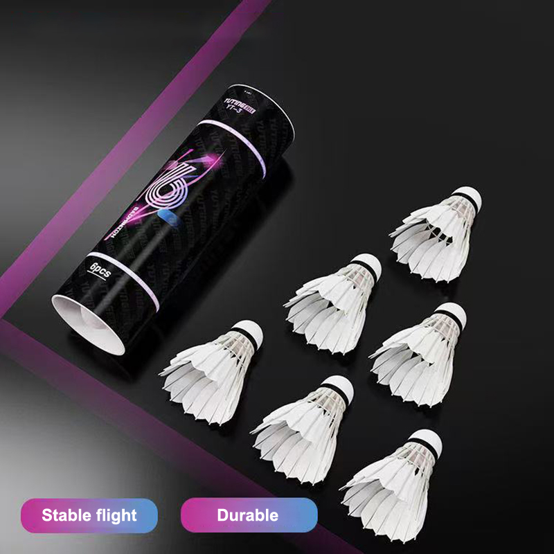 3/6Pcs White Goose Feather Bad - Badminton Fun 评论和价格